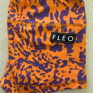 Fleo shorts Turmeric Leopard NWOT